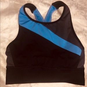 Champion Sports Bra – Unpadded | Size Small | Blue & Black